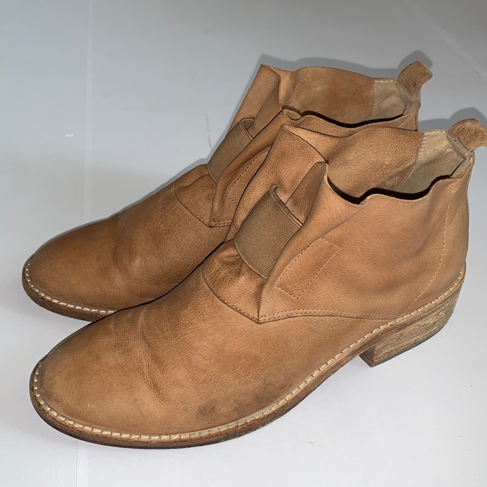 Eileen Fisher Vero Cuoio Ankle Boots Booties Size 7